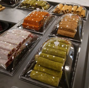 lokum teşhir standı, lokum tepsisi, pleksi kapaklı tepsiler, lokumluk kapları,