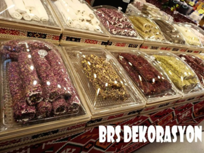 lokum teşhir standı, lokum tepsisi, pleksi kapaklı tepsiler, lokumluk kapları,